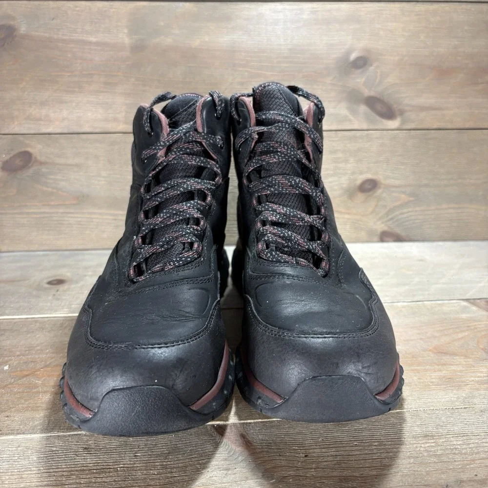 ll bean snowfield mens size 8 shoes black leather waterproof snow boots